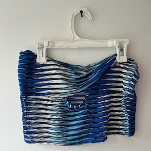 Blue Bando Cross Top